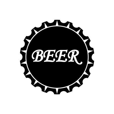 Beer Bottle Cap Icon Element Designのイラスト素材