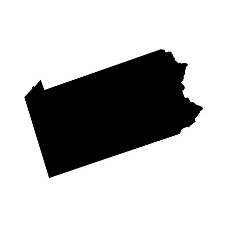 Pennsylvania State Map Icon Element Designのイラスト素材