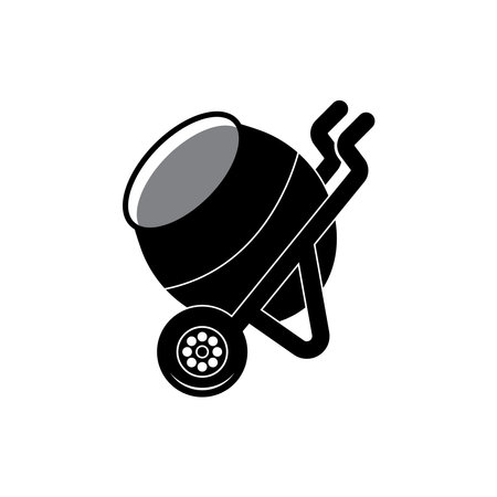 Cement Mixer Machine Icon Illustration Designのイラスト素材