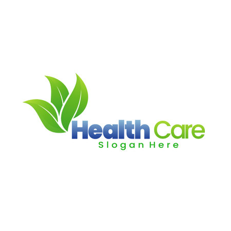Green Leaf Logo Vector Design For Medicine or Company Logo | Health Care | With Gradient styleのイラスト素材