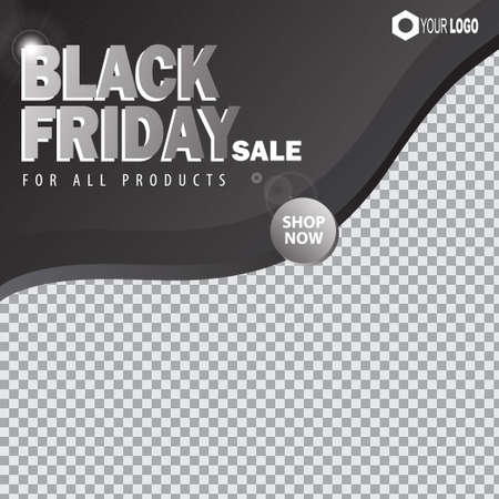 Black Friday Sale Banner For Social Mediaのイラスト素材