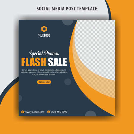 Flash sale banner template for socialのイラスト素材