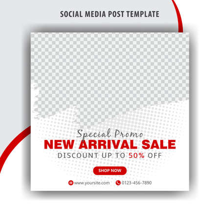 Template social media post, design for ads, template for fashion sale, web banner and social media post designのイラスト素材