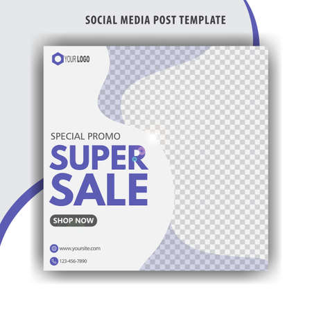 Template social media post, design for ads, template for fashion sale, web banner and social media post design, vector illustrationのイラスト素材