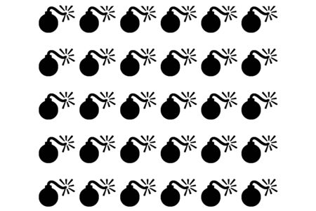 cartoon portrait to be arranged in a row of black and white 