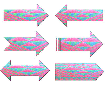 This is a vintage color popular arrow  set pack isolated の写真素材