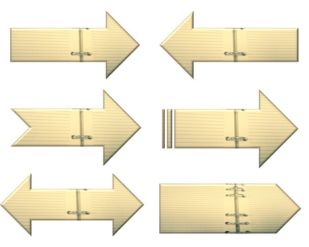 This is a vintage color popular arrow  set pack isolatedの写真素材