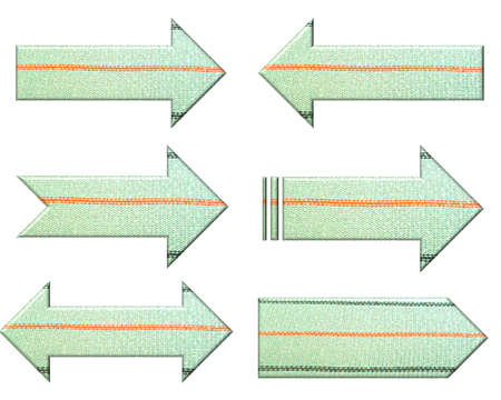This is a vintage color popular arrow  set pack isolated 