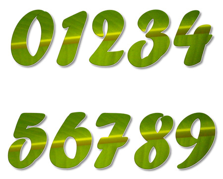 number 0123456789 with background on site style 87