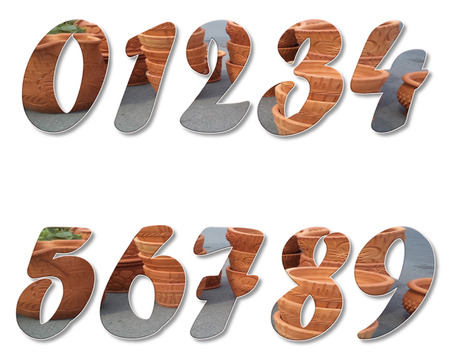 number 0123456789 with background on site style 119