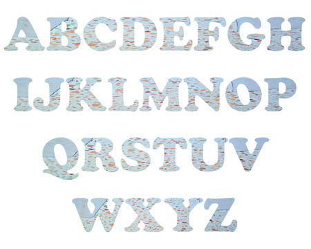 color full and vintage background of alphabet style 50