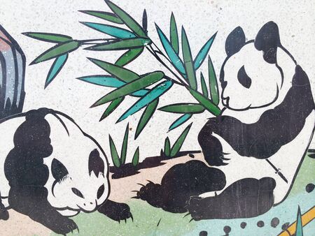 The art paint at China temple wallの素材