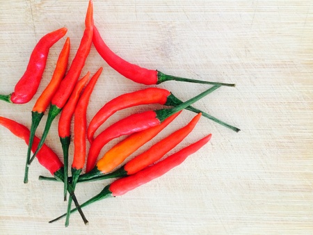 Peppers or chilly for food cooking in kitchenの素材