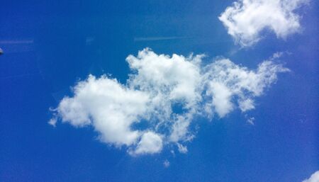 The blue sky and white cloud