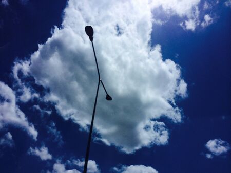 The blue sky and white cloudの素材