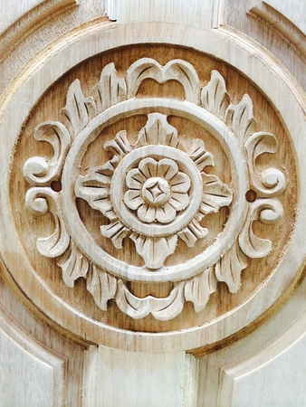 Thai wood carving crafts patternの素材