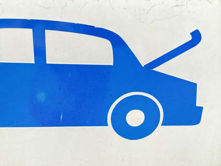 Final Blue car sing or symbolの素材