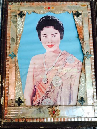 Old vintage history frame of Queen of Thailandの素材