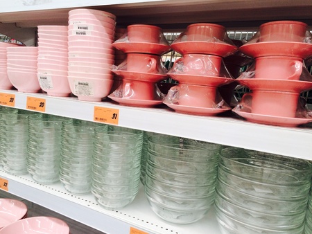 Kitchen equipment in supermarketの素材
