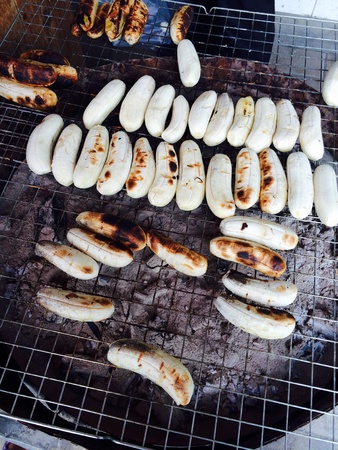Thailand banana grill dessert sweetmeatの素材
