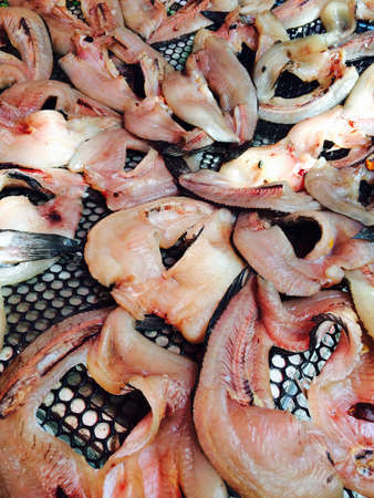 Dried fish in pan