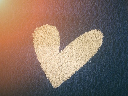 White heart on dark blue backgroundの素材