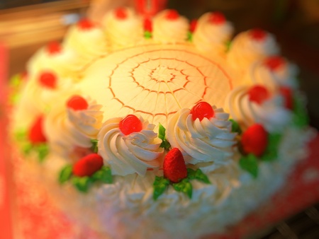 blur photo of birthday cakeの素材