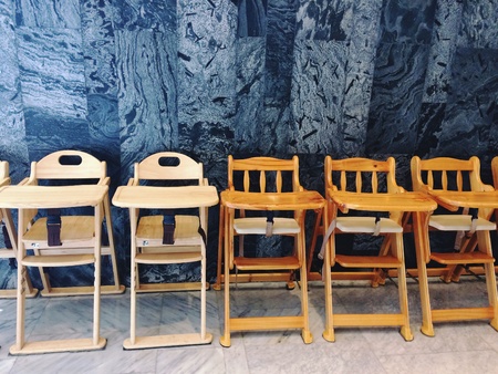 Baby High Chairs in restaurantの素材