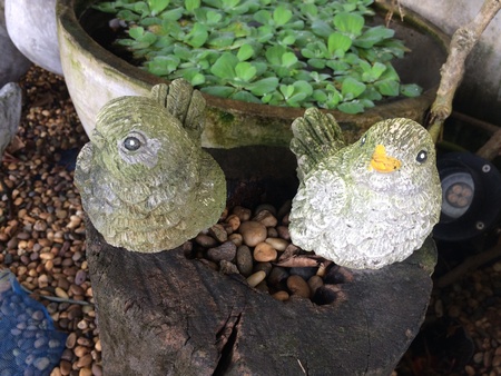 Doll garden pottery, home garden decoration conceptの素材