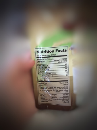 close up of food safety Labelling compound and blur backgroundの素材