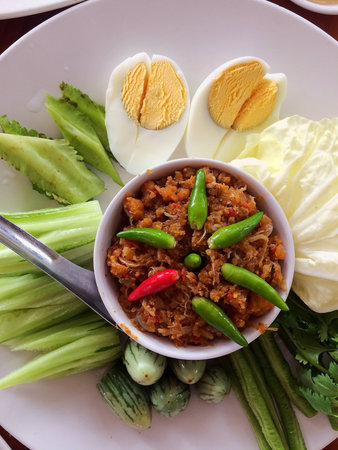 Chili crab eggs with vegetables starの素材