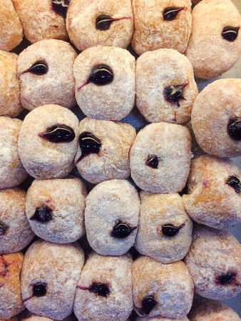 Bread and bakery products, donut texture patter background