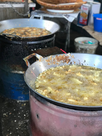 close up pan fried banana