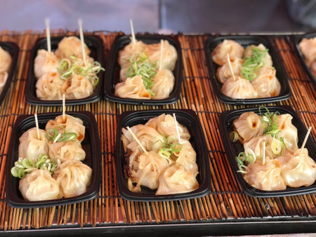 close up Japan street food, cuisine and travel conceptの素材