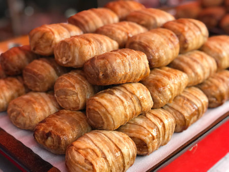 close up Japan street food, cuisine and travel conceptの素材