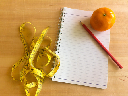 blank notbook on working desk with copy space for create job or education or anything if you wantの写真素材