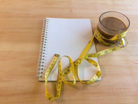 blank notbook on working desk with copy space for create job or education or anything if you wantの写真素材