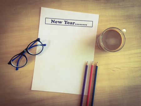 paper for  business plan with copy space on working date, business planing conceptの写真素材