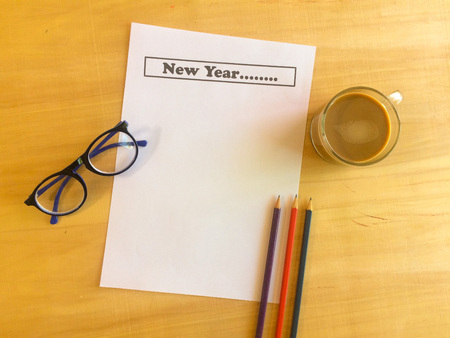 paper for  business plan with copy space on working date, business planing conceptの写真素材