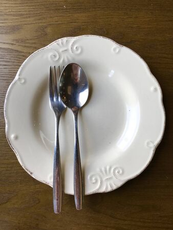 Serving utensils prepare for eating concept, dinner assessoriesの写真素材