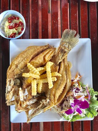 Fried Fish with Fish Sauce (Pla Tod Num pla)