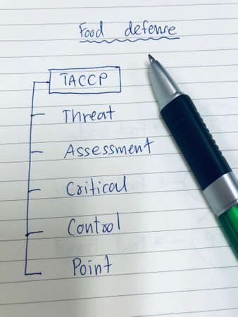 TACCP is food defense system, food safety and quality management system conceptの写真素材