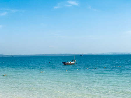 The picture of the sea during the holidays need people go out to travel.