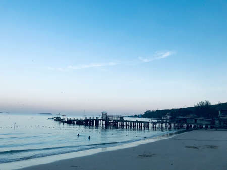 The picture of the beach and sea during the holidays need people go out to travel.の写真素材