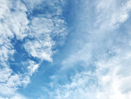Sky and clound on bright day texture pattern backgroundの写真素材