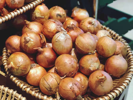 close up onion texture pattern background, sell in the food market, Agricultural products conceptの写真素材