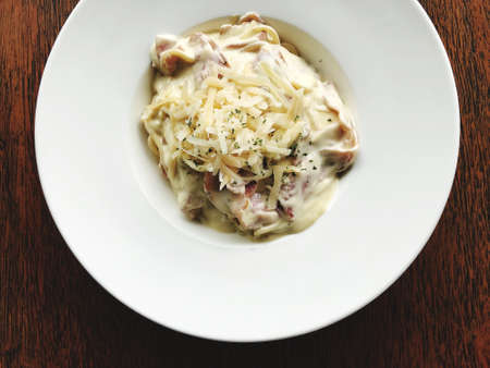 pasta italian food in the bowl for customer visit