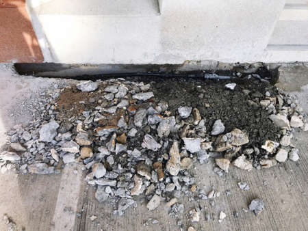Image of repairing a broken and buried water pipe