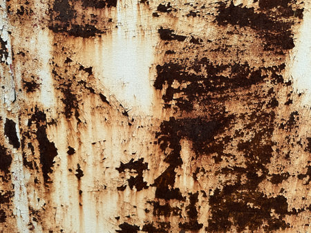 Rusty metal texture. Grunge rusty metal background. Rusty metal background with streaks of rust. Rust stains on the surface of rusty metal.の写真素材