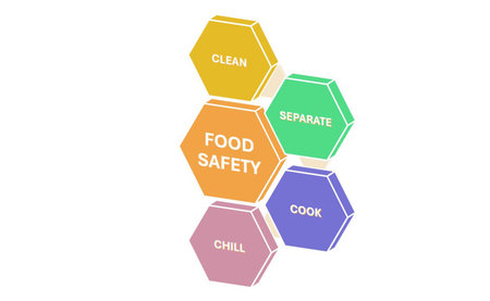 food safety include clean, chill, separate and cook, Food safety concept for business directionの写真素材